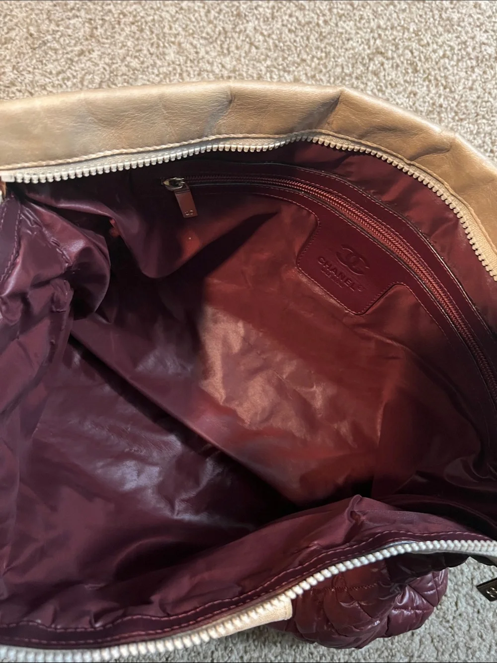 ♥️ CHANEL Coco Cocoon Burgundy Tote